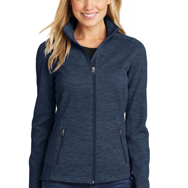 Port Authority Ladies Digi Stripe Fleece Jacket Thumbnail