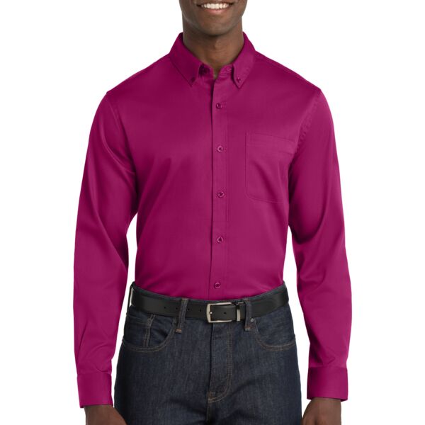 Port Authority Long Sleeve SuperPro React ™ Twill Shirt Thumbnail