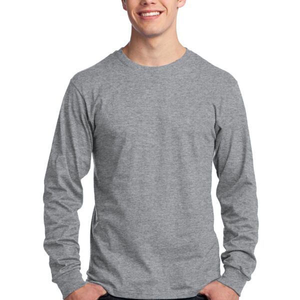 Port & Co Long Sleeve 5.4oz Core Cotton Tee Thumbnail