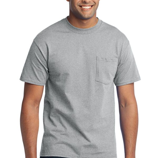 Port & Co 5.5oz Core Blend Pocket Tee Thumbnail