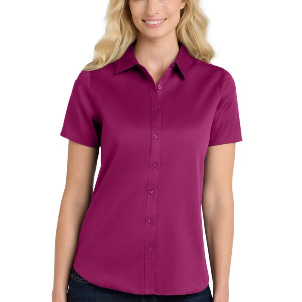 Port Authority Ladies Short Sleeve SuperPro React ™ Twill Shirt Thumbnail